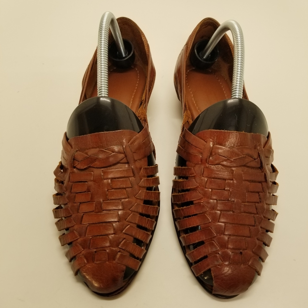 Naturalizer Womans Size 10N Brown Leather Loafer Slip On Basket Weave - Picture 11 of 13